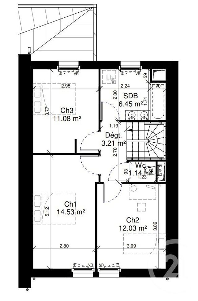 maison à vendre - 4 pièces - 89.63 m2 - DOUVRES LA DELIVRANDE - 14 - BASSE-NORMANDIE - Century 21 Cjn Immobilier
